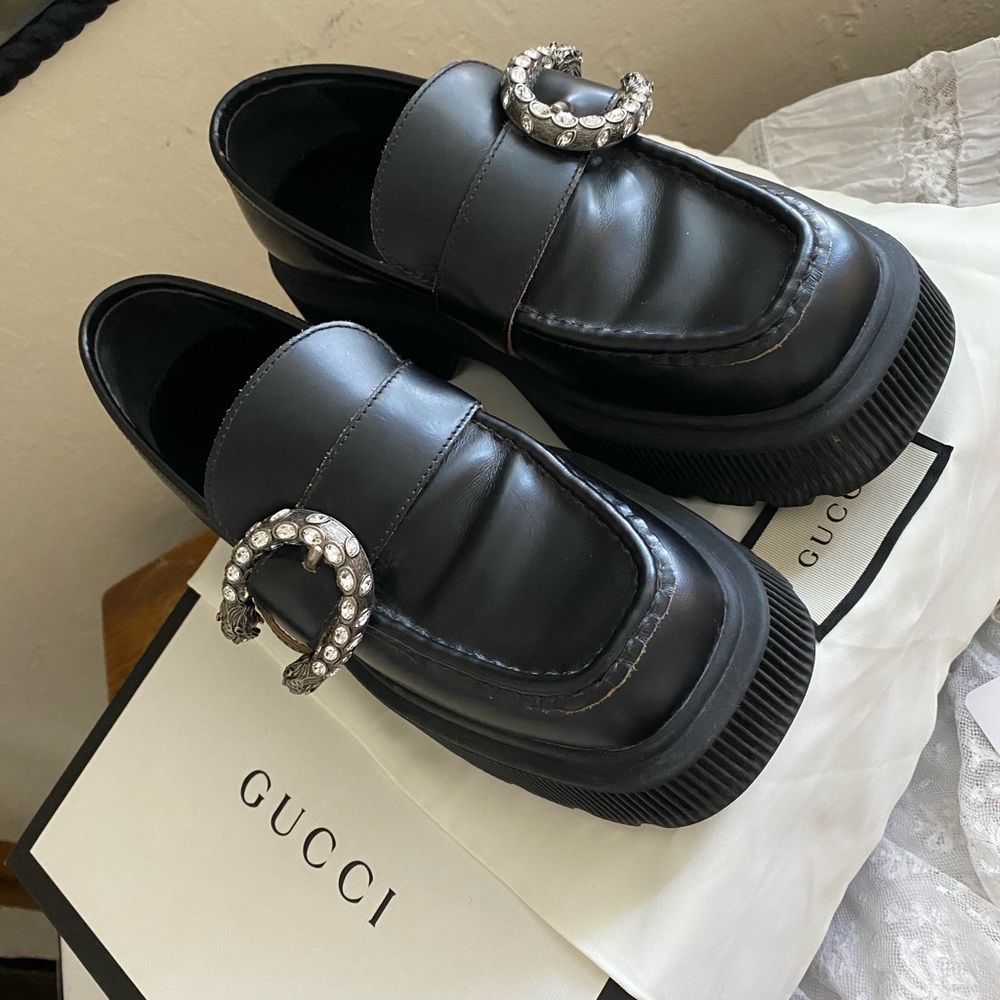 Gucci loafers 6 Dionysus tiger head crystal